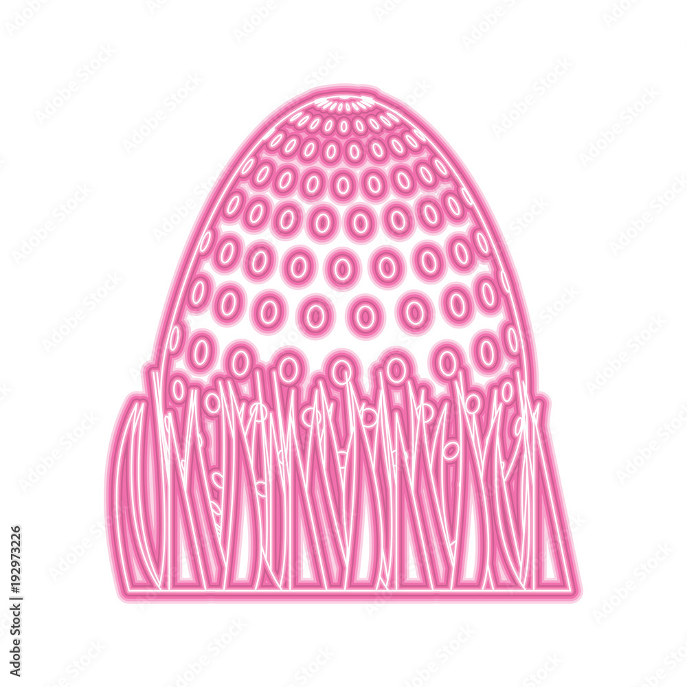 sweet cute decorative easter egg on grass vector illustration pink neon image sweet cute decorative easter egg on grass vector illustration pink neon image