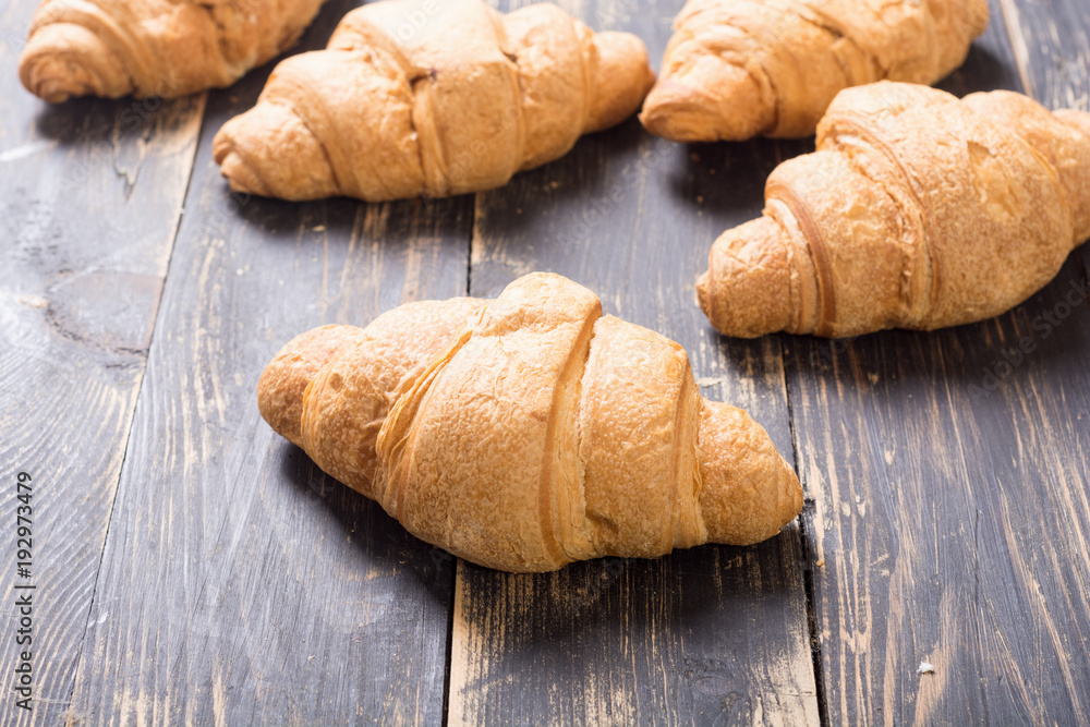 French traditional breakfast croissant