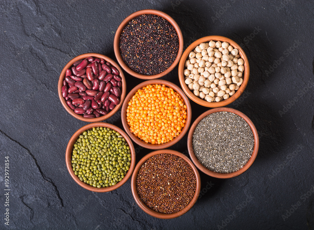Cereals and beans in bowl Cereals and beans in bowl