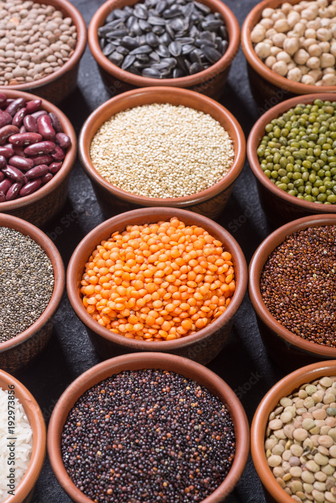 Cereals and beans in bowl Cereals and beans in bowl