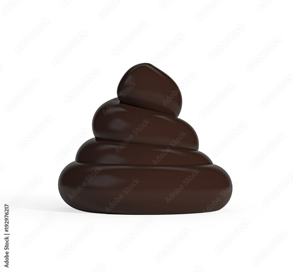 3d Poop Symbol isolated on white background. 3d Rendering 3d Poop Symbol isolated on white background. 3d Rendering
