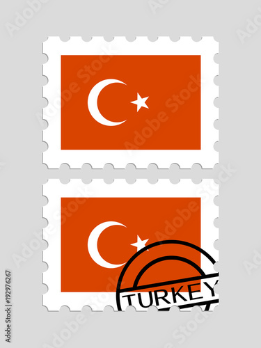 Turkey flag on postage stamps
