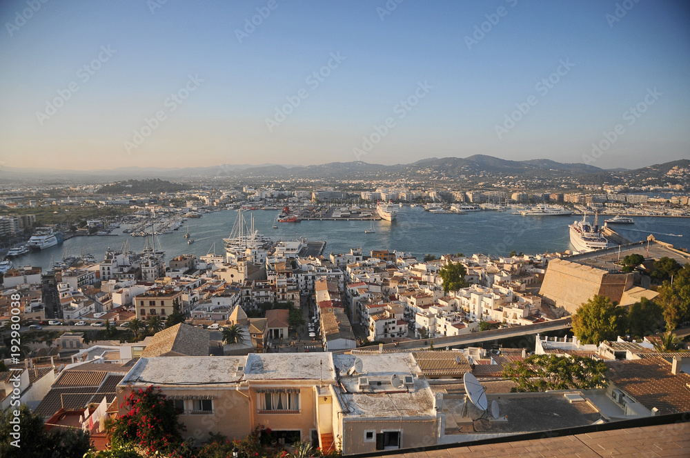 Harbour Panorama from Port of Ibiza Eivissa