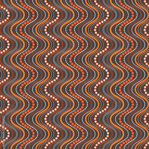 Seamless vector pattern with bright vertical waves