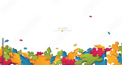 colored decor with puzzle elements