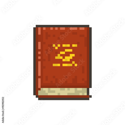 Pixel old magic book for games and websites