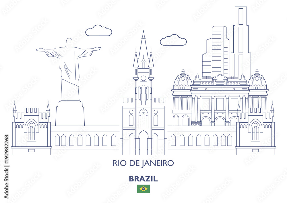 Rio De Janeiro City Skyline, Brazil