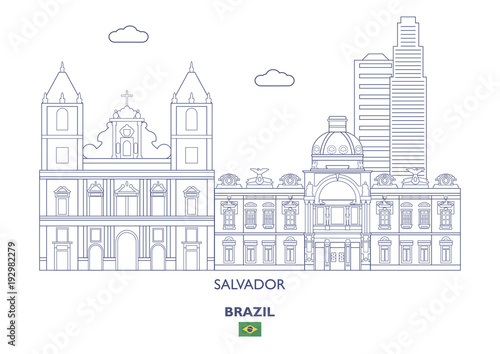 Salvador City Skyline  Brazil