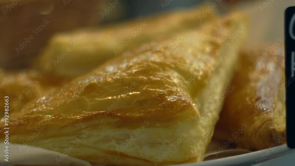 Puff pastry pies close up Puff pastry pies close up