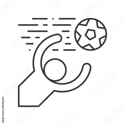 Goal keeper soccer icon, outline