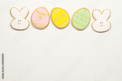 Sticker Easter cookies isolated on white