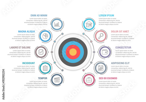 Infographic Template with Target