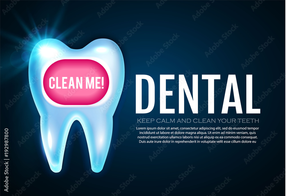 Shining Helthy Tooth with Lights. Cleaning Teeth. Fresh Stomatology Design Template. Dental Health Concept. Oral Care. Shining Helthy Tooth with Lights. Cleaning Teeth. Fresh Stomatology Design Template. Dental Health Concept. Oral Care.