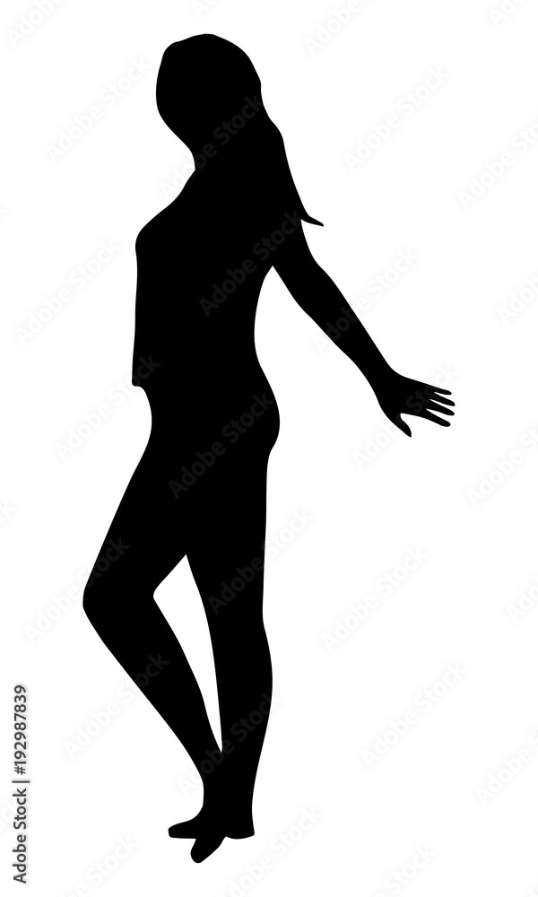 Silhouette of a dancing woman Silhouette of a dancing woman