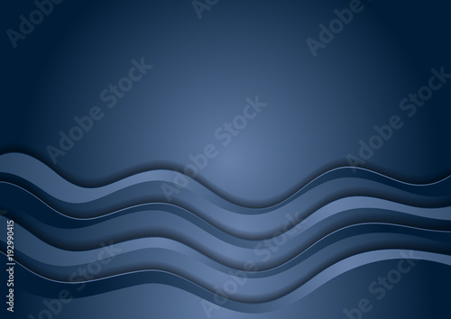 Blue corporate minimal concept waves abstract background