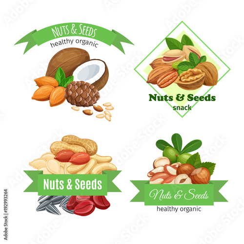 template with nuts and seeds