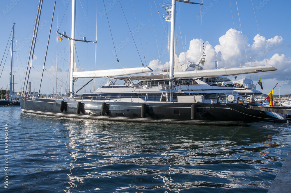 Fototapeta premium Superyacht in Ibiza