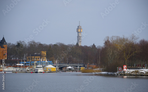 Old houses and landmarks at Djurgården in Stockholm photo