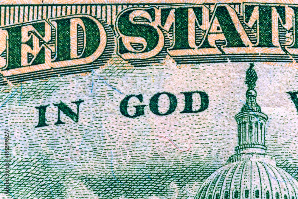 Obraz premium fragment of a bill fifty dollars
