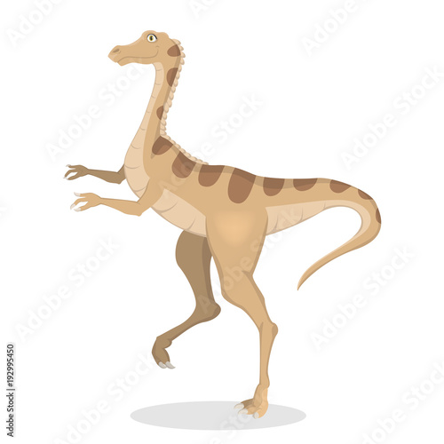 Gallimimus dinosaur isolated.