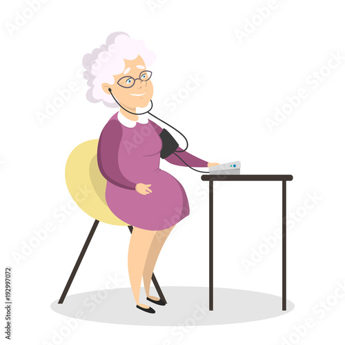 Blood pressure measurement.