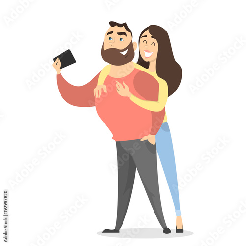 People making selfie.