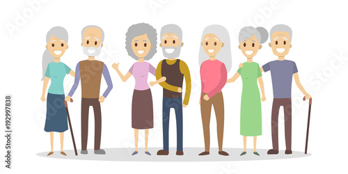 Old people set.