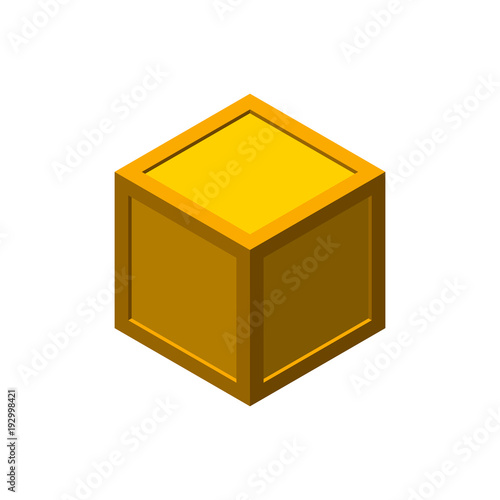 Wooden box. Isolated on whi...