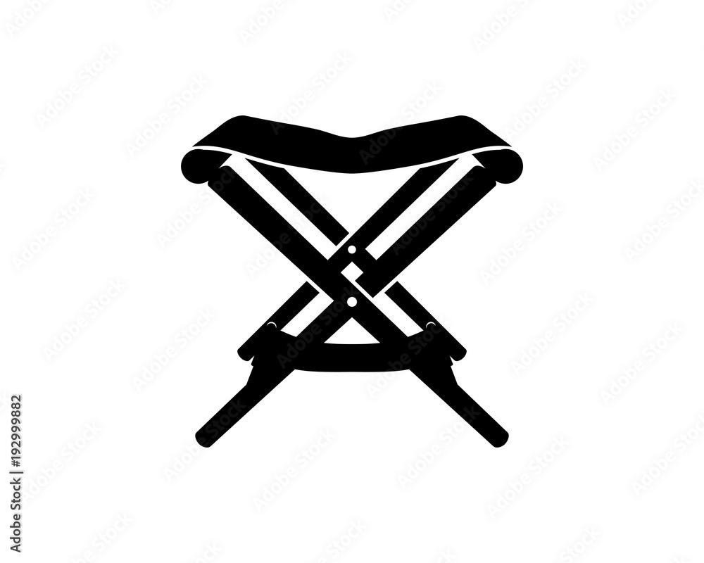Folding Seat Illustration Symbol Furniture Logo Vector Folding Seat Illustration Symbol Furniture Logo Vector