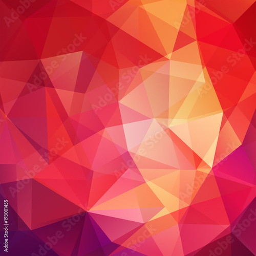 Background of red  yellow  orange geometric shapes. Colorful mosaic pattern. Vector EPS 10. Vector illustration