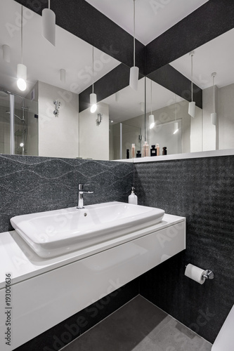 Black and white bathroom