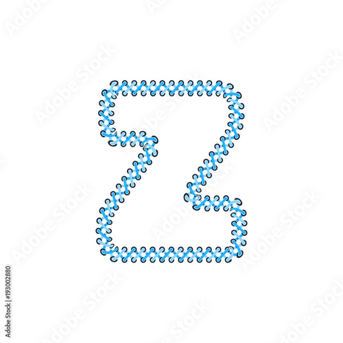 Z Shoelace Letter Logo Icon Design