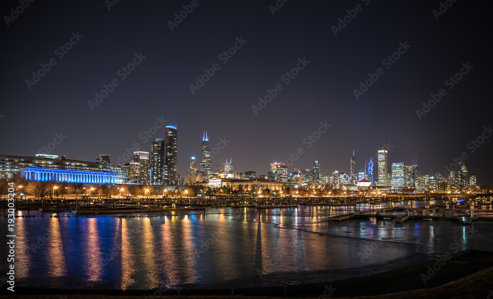 Big City Skyline at Night