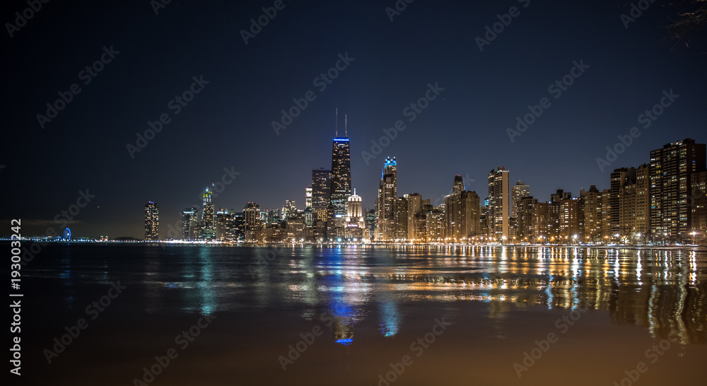 Big City Skyline at Night