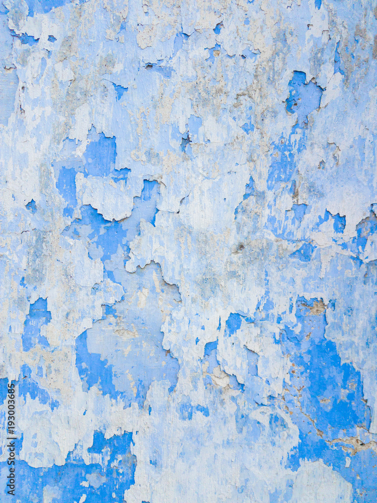 Abstract background of white-blue colors /  Abstract background from white and blue exfoliating paints