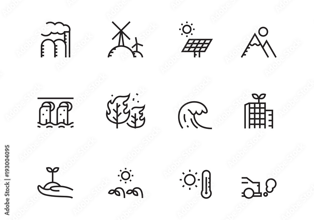 Fototapeta premium environment outline icon, vector