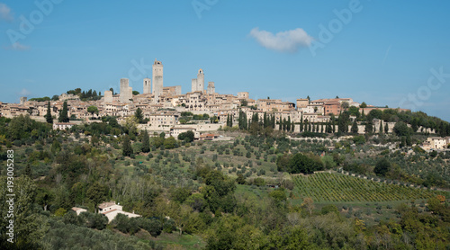 Historical city of San Gimignano in Sienna province in Tuscany area, Italy