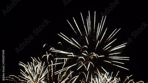 night firework celebration footage