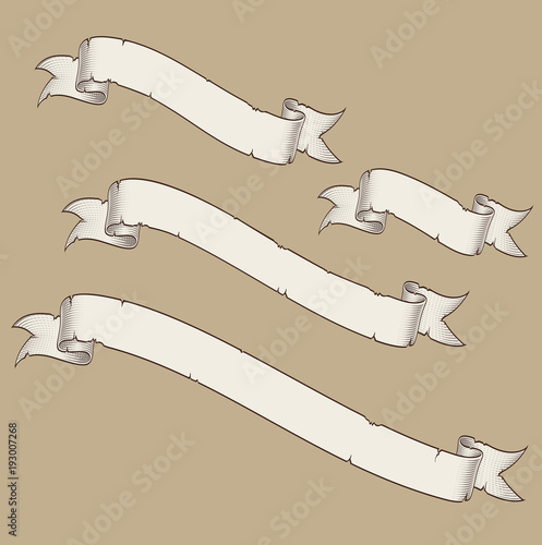 Papyrus Scroll Curved Diagonal Four Sizes 4