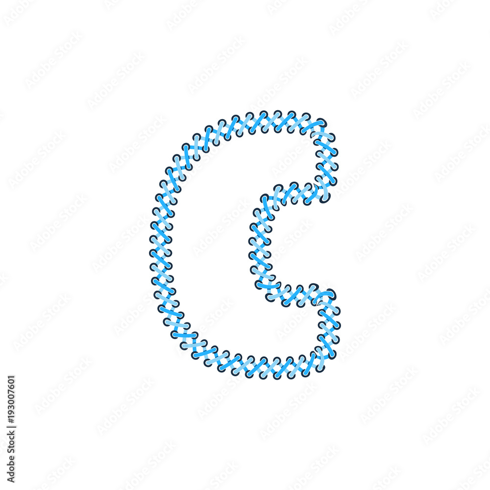 C Shoelace Letter Logo Icon Design C Shoelace Letter Logo Icon Design