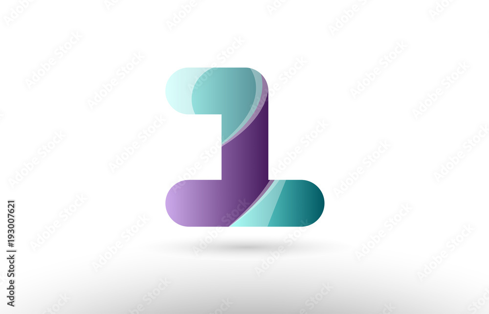 3d number 1 green purple logo icon company design 3d number 1 green purple logo icon company design