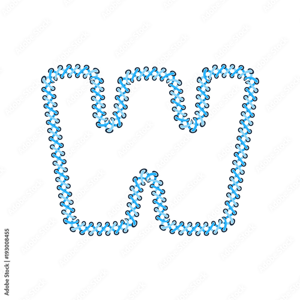 W Shoelace Letter Logo Icon Design W Shoelace Letter Logo Icon Design