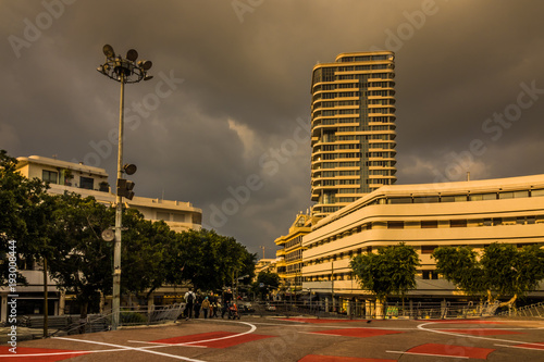 Sunlight and Clouds over Disengof Square, Tel Aviv, Usrael © Mikhail
