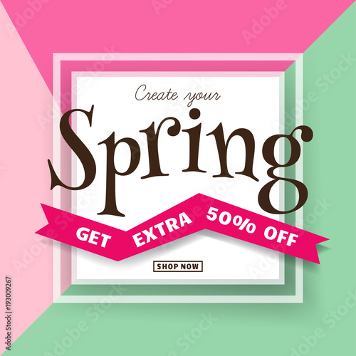 Spring sale backgroun. Create your spring. Vector illustration.banners.Wallpaper.flyers, invitation, posters, brochure, voucher discount.