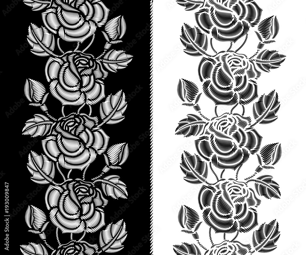 Embroidery Flower Designs Black And White Best Flower Site