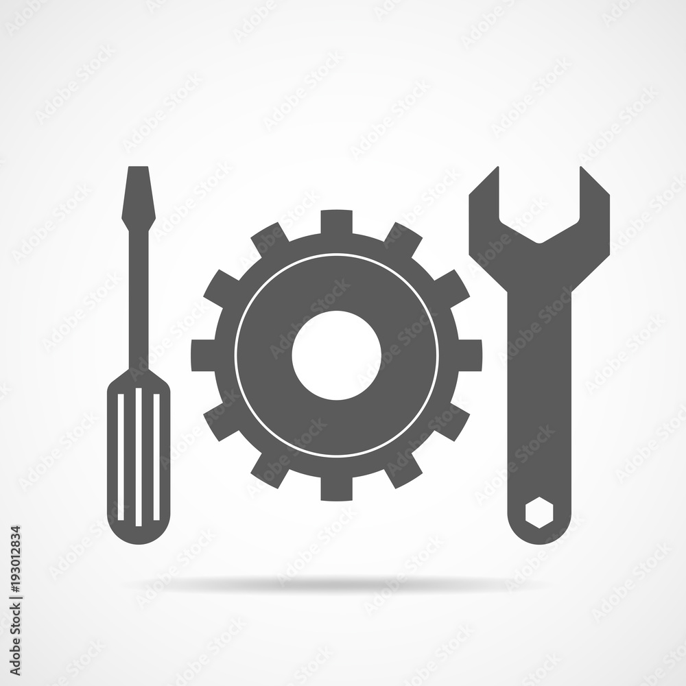 Service tool symbol. Vector illustration