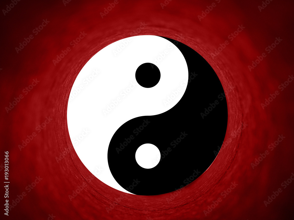 Photo yin yang symbol