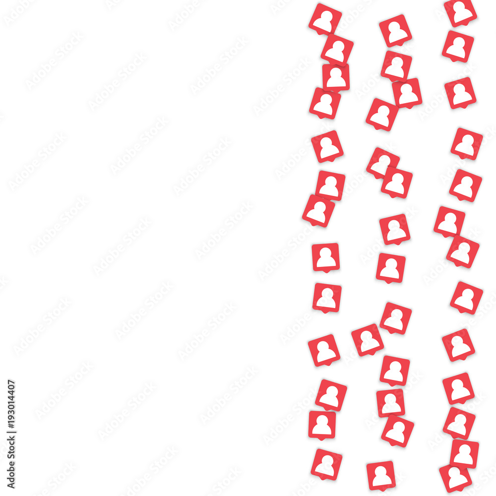 Social media background with man icon notification Social media background with man icon notification