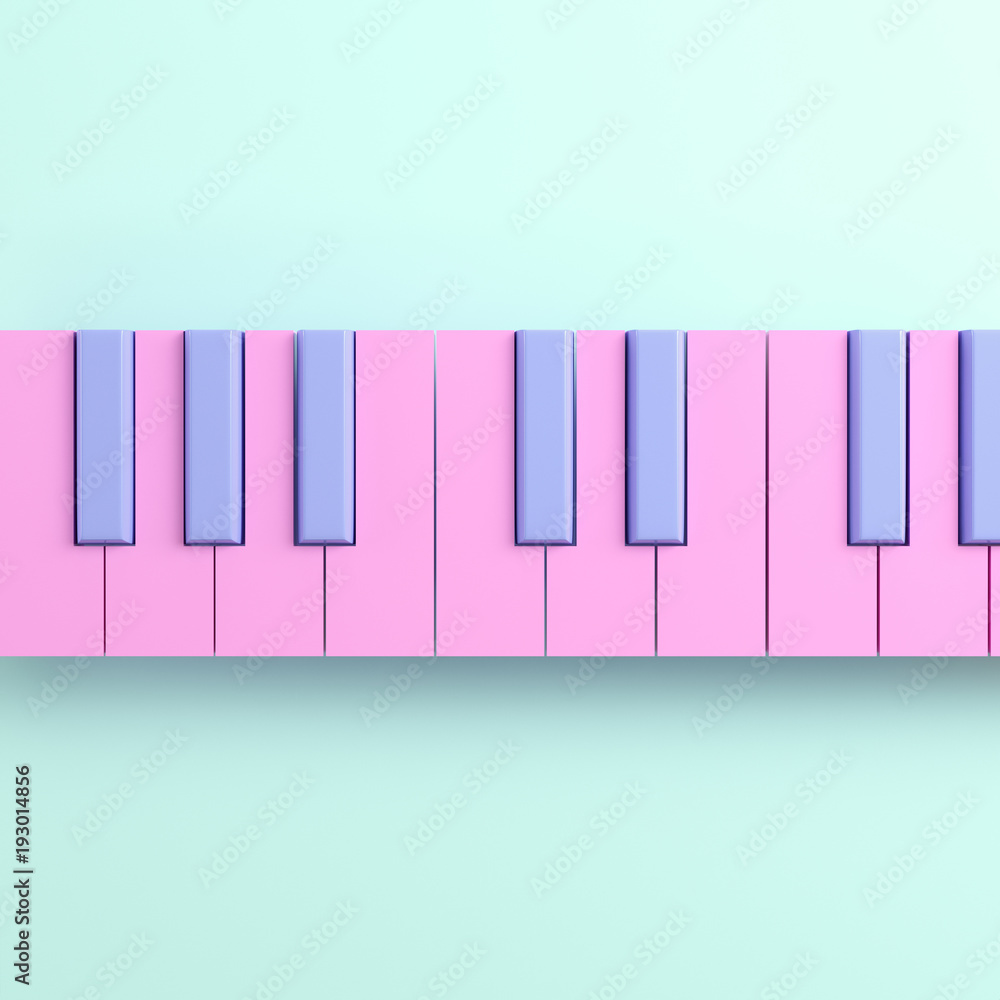 Pink piano keyboard on bright background in pastel colors Stock  Illustration | Adobe Stock