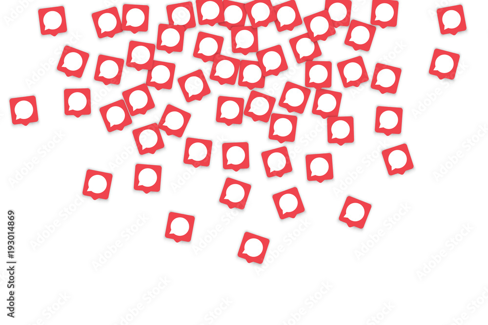 Social media background with chat notification Social media background with chat notification